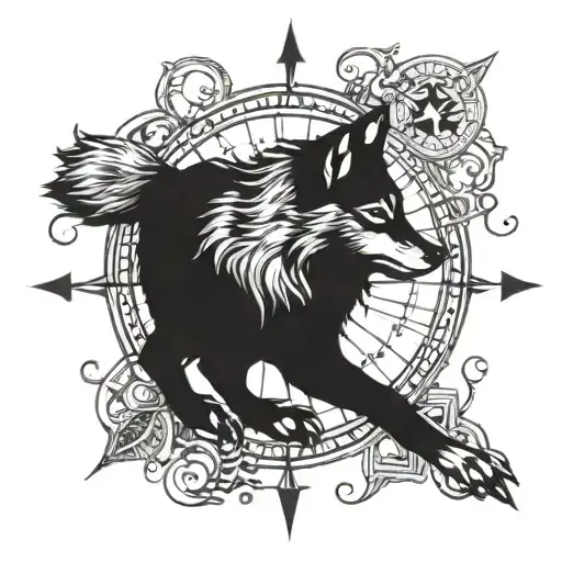 Wolf Compass Moon