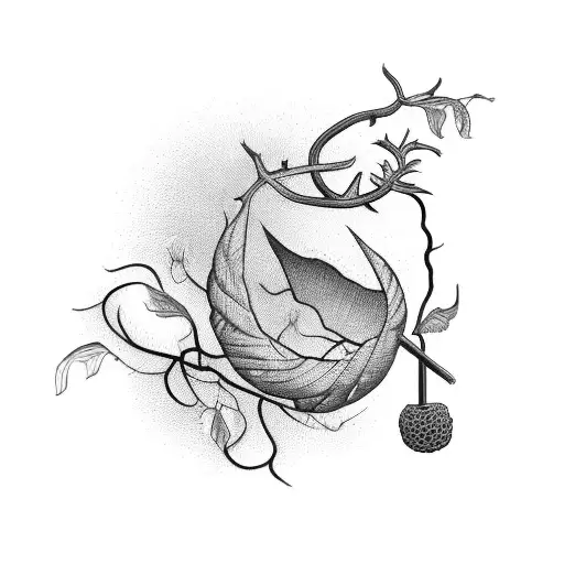 A Stick With A Vine And A Cedar Cone On Top