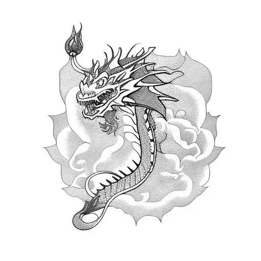 Dragon And Flowers