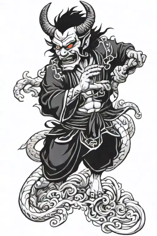 Chinese Demon Holding