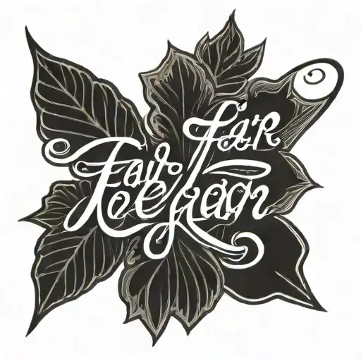 Fair Over Fear Cursive Lettering
