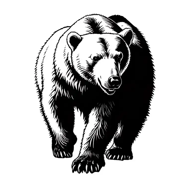 Simple Polar Bear Walking