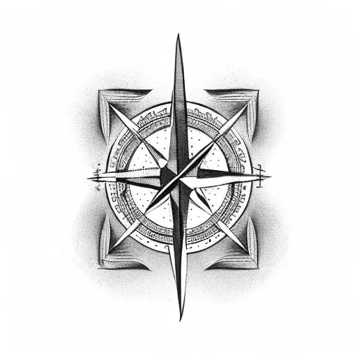 Half Compass And Half Earth In Between That Bow And Arrow Should Pass Through All