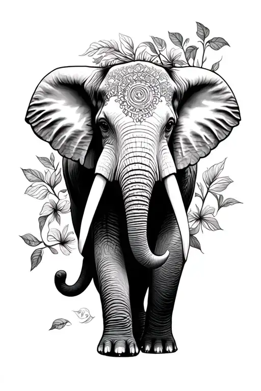 Elephant Surrounded Boy Autoknacker Leaves