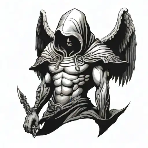 Muscular Angel With Hood