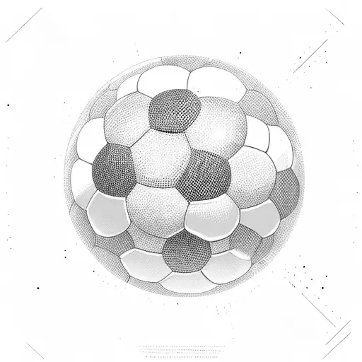 A Cosmic Soccer Ball Floating In Space