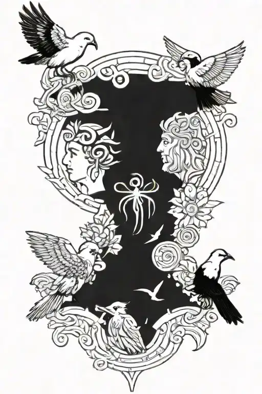 Birds And Greece Gods Olympus