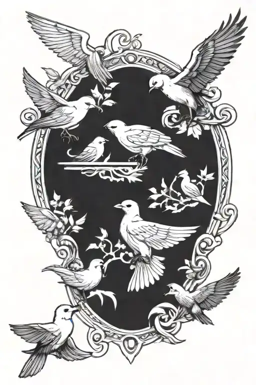 Birds And Greece Gods Olympus