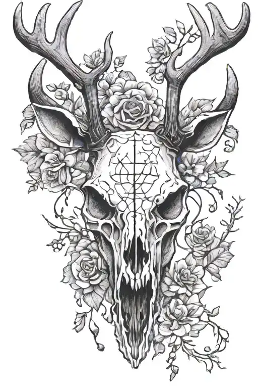 Deer Skull With Antlers
