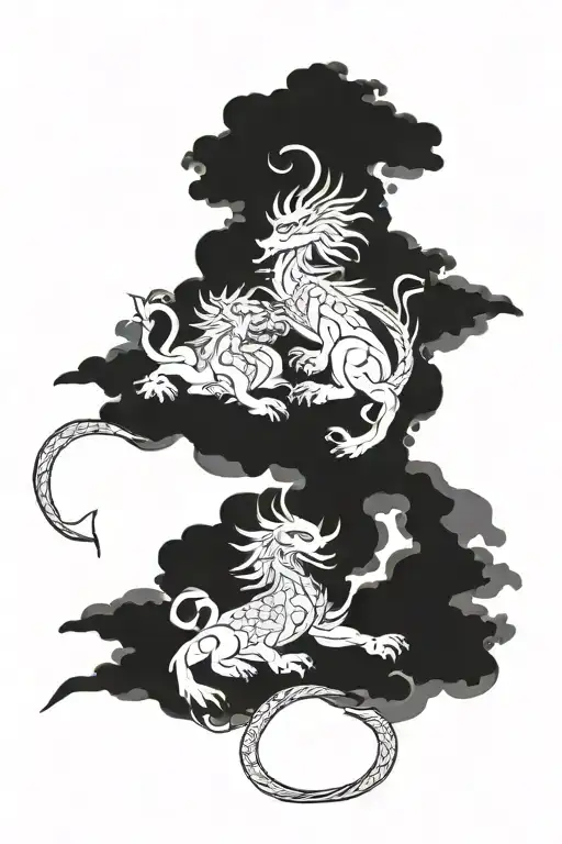 Dragon And Lion Strong Bond