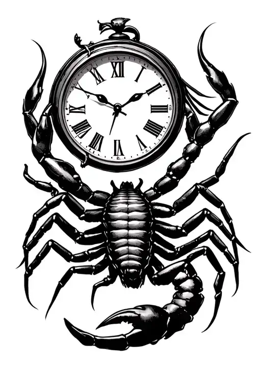 Scorpion Holding Clock