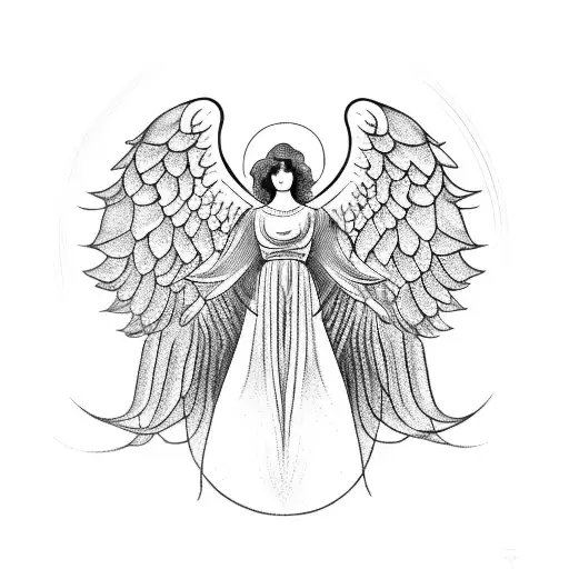 A Celestial Angel Holding A Scale Of Justice