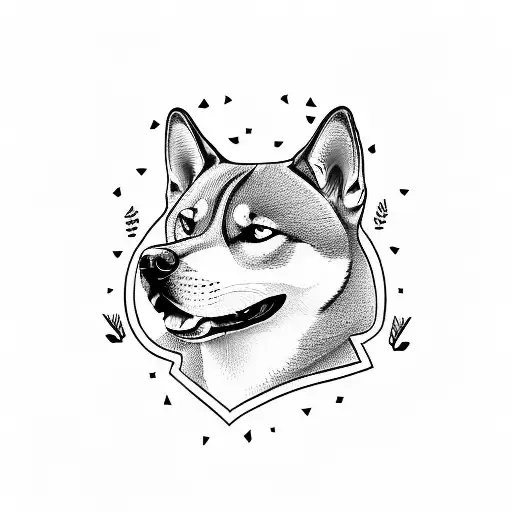 Shiba Inu Red Dog With A Collar Aki