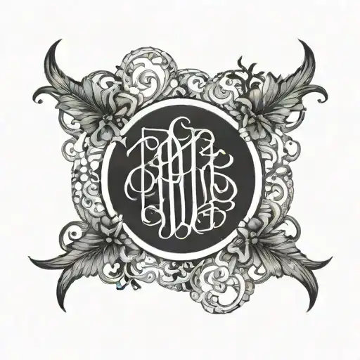 Circle Dark Calligraphy