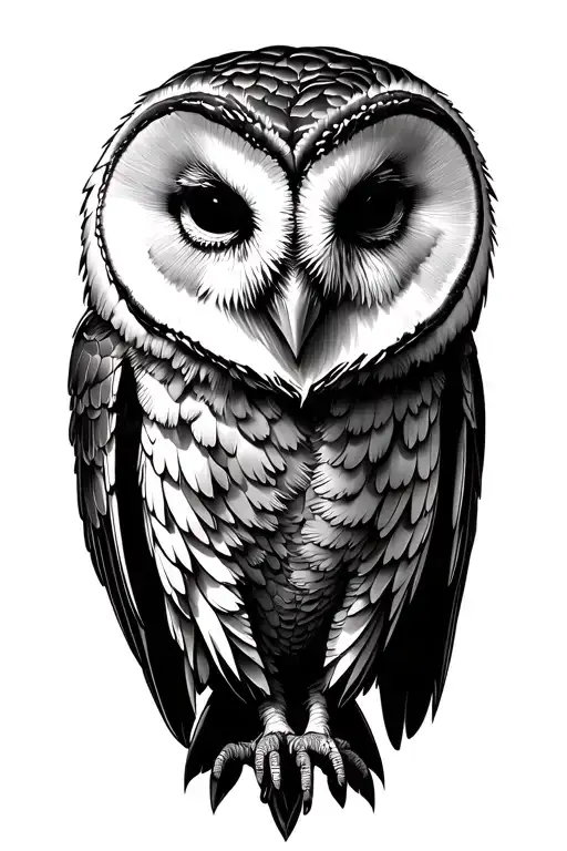 Barn Owl Wings Spread