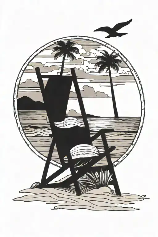 Beach Sunset Sky Beachchairs