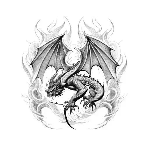 Dragon With A Phoenix