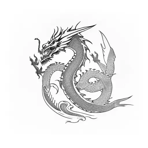 Dragon With A Phoenix Sleeve