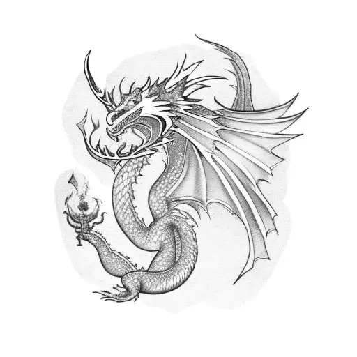 Dragon With A Phoenix Sleeve