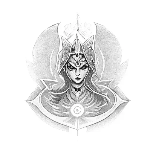 Dagger With Wiccan Symbols