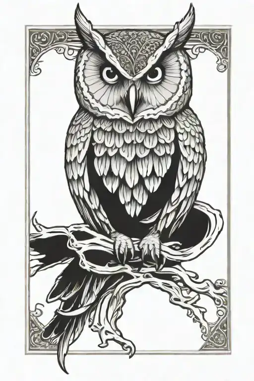 Owl In Tarot Card