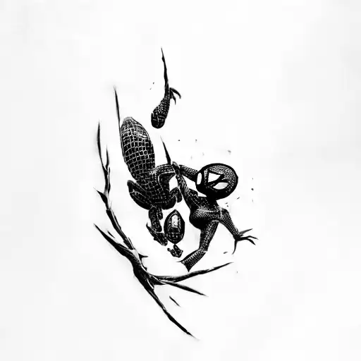 A Spider - Man Kissing A Woman