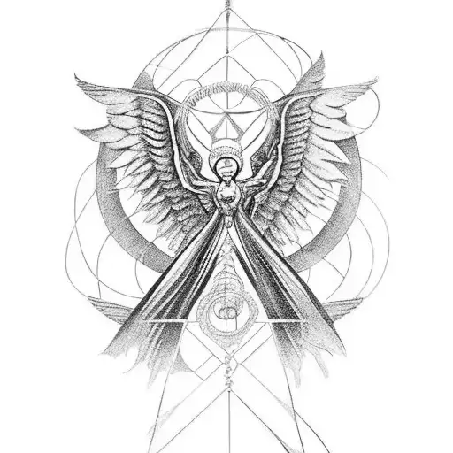 Dna Helix Figure Inside Of It There Is An Angel And A Demon Figure Facing Of Each Other