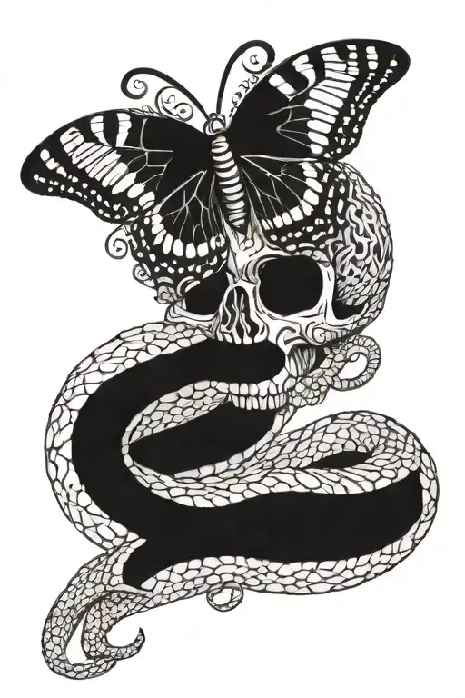Skull Snake 333 Butterfly