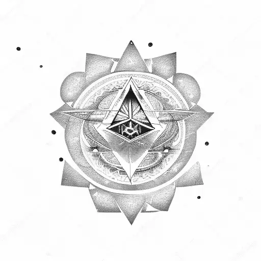 Moon With Illuminati Logo