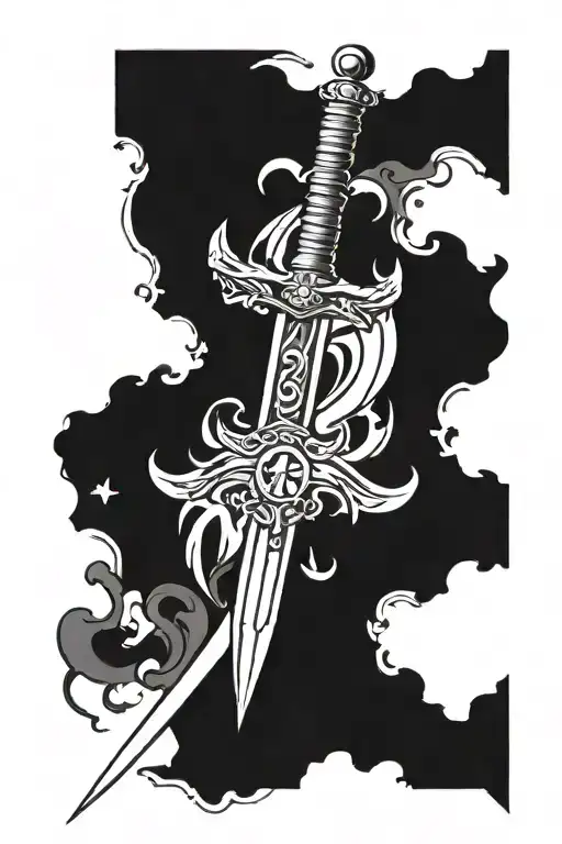 A Sword With The Blade Having The Word Halo In The Middle