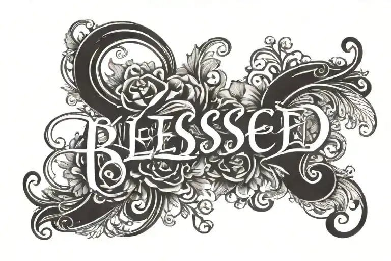 Wrist Cover Up For Word Blessed Written