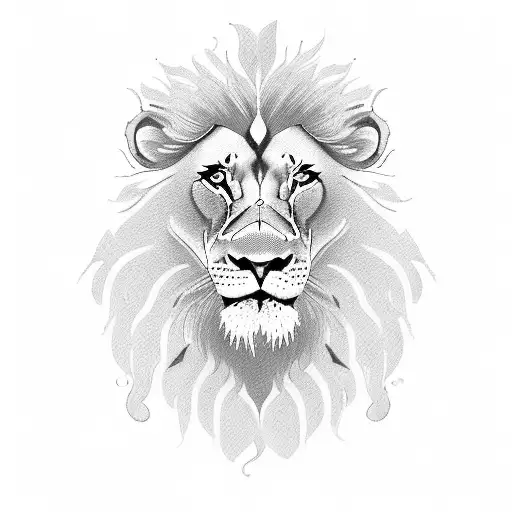 A Lion Wearing A Pearl Necklace