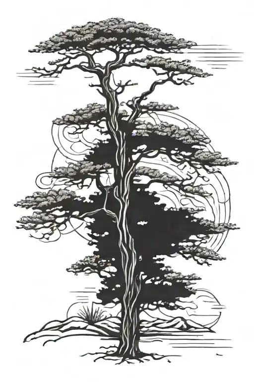 A Coastal Lone Pine Tree