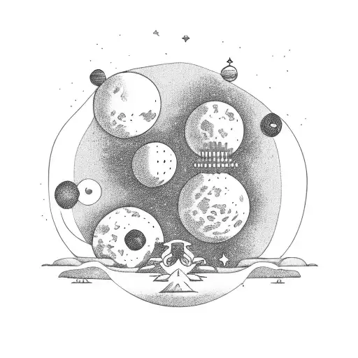 The Lovers Tarot Card Outer Space Themed