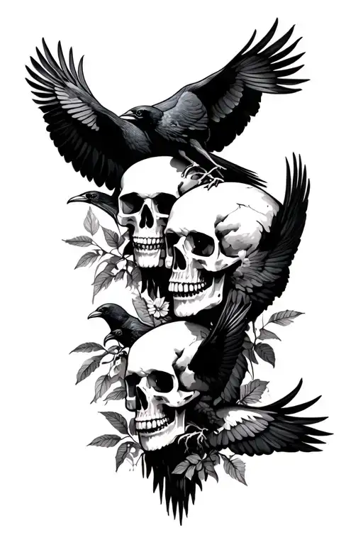 Skulls And Crows Nature Variations