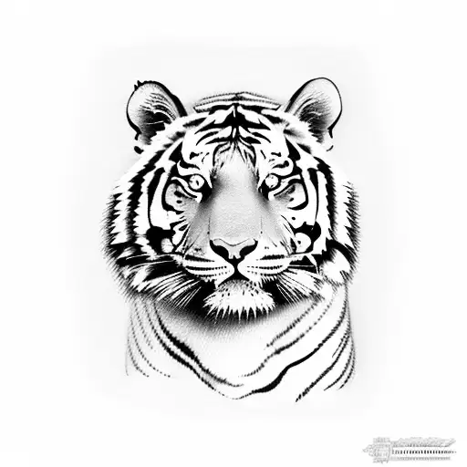 Tiger And Fire Behind