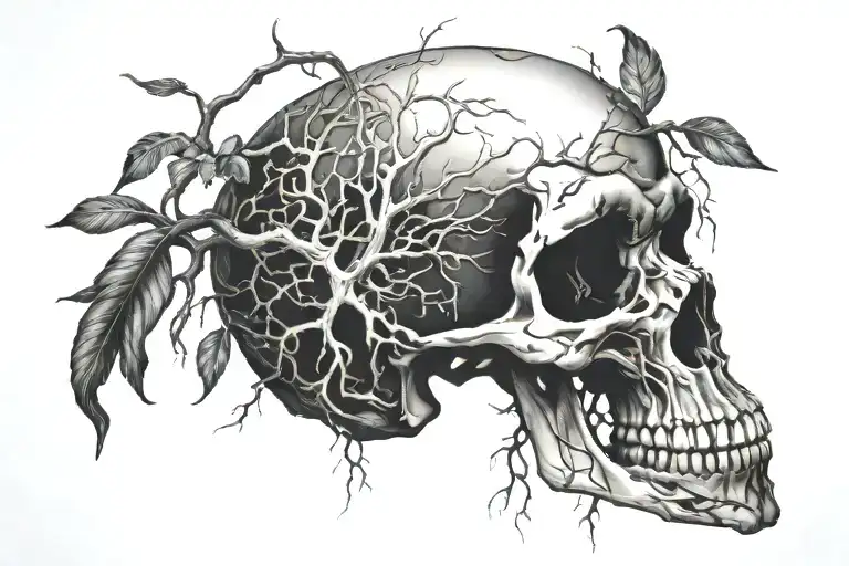 Tree With Branches That Form A Skull