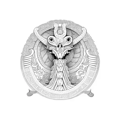 Quetzalcoatl In An Mayan Style Depiction