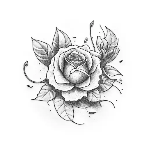 September Birth Flower With Mamaw On Stem