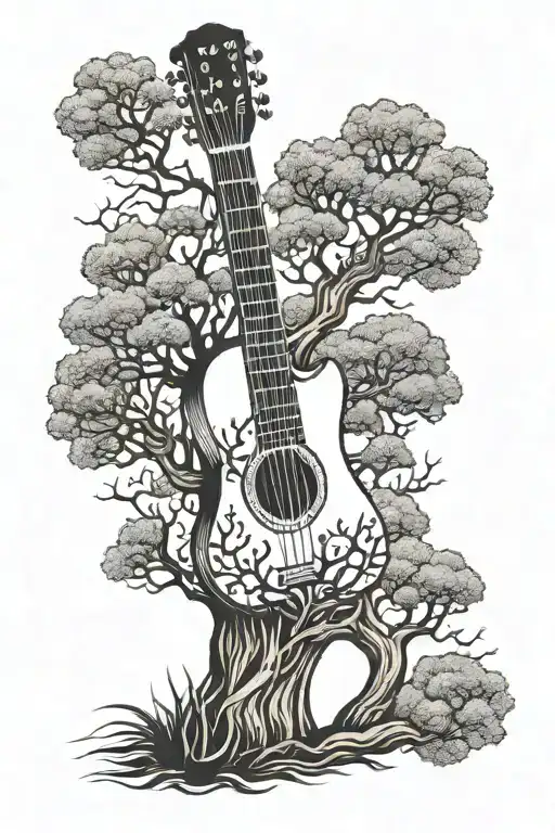 Tree And Guitar Neck