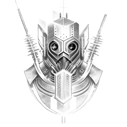 Bionical Cyber Knight In The Black Hood