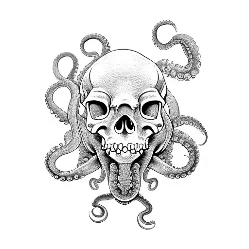 Octopus On A Skull