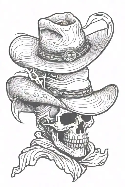 Ghost Wearing A Cowboy Hat