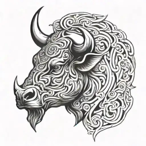 Angry Bull Head