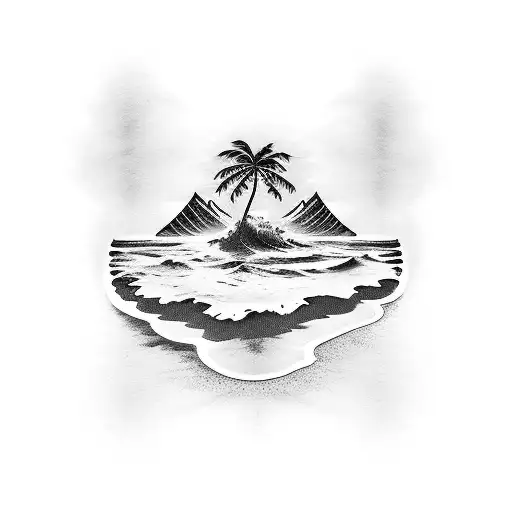 Beach With Hawaii Islands