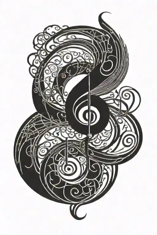 Flowing Spiral With Music