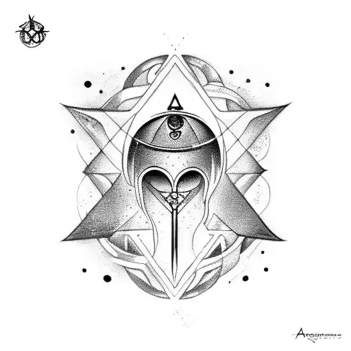 Aquarius Symbol With Oil Brench