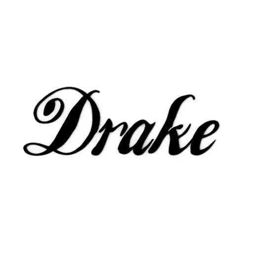The Word Drake With Flowers