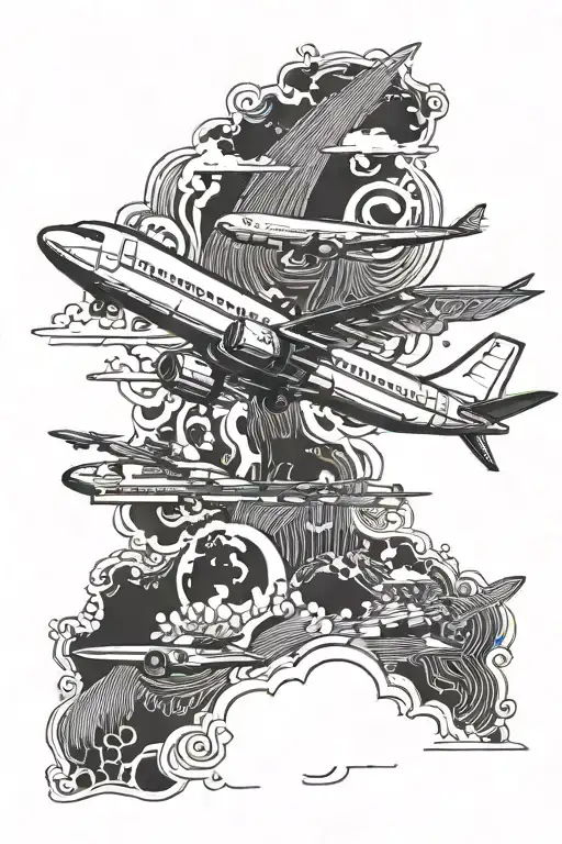 Airplane Flying Above 737