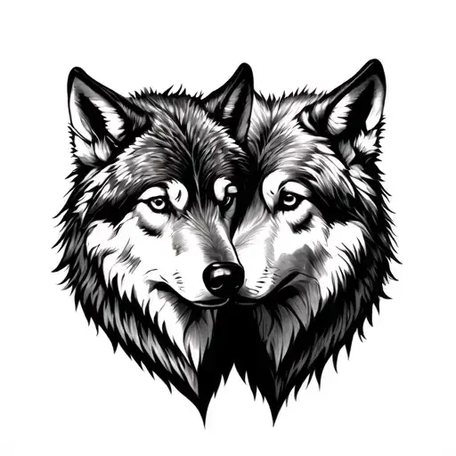 Double Wolves Collarbone